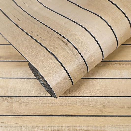 VEELIKE Sand Oak Wood Slat Wall Panels Peel and Stick Faux Wood Panels