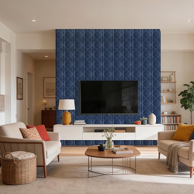 Velvet 3D wall Panels for Interior wall Decor Peel and Stick, Soundproof
