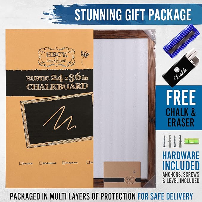 HBCY Creations Rustic Magnetic Wall Chalkboards