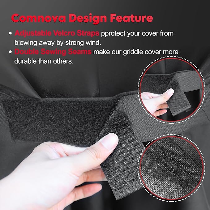 Comnova Grill Cover for Traeger Woodridge - Premium Wood Pellet Smoker Cover for Traeger Waterproof & Heavy Duty, 600D Pellet BBQ Cover Accessory for Treager Woodridge Grills (BAC761)