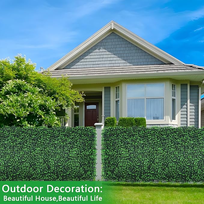 Yangrass Boxwood Roll Panels, UV-Anti Faux Boxwood Roll Grass Wall Panels