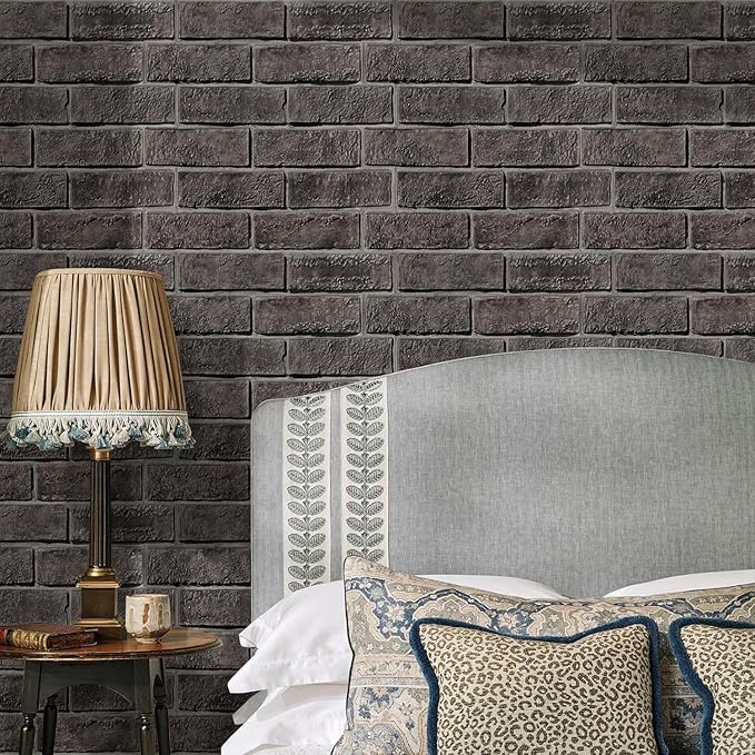 Commomy 3D Faux Brick Wallpaper Wall Tiles