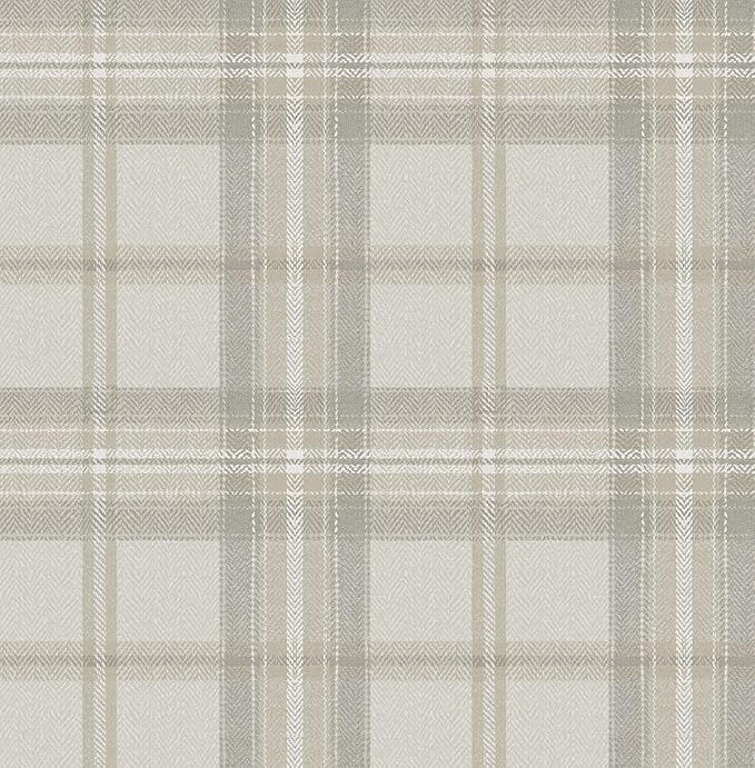 NextWall Harry & Grace Herringbone Plaid Premium Matte Non-Woven Peel and Stick
