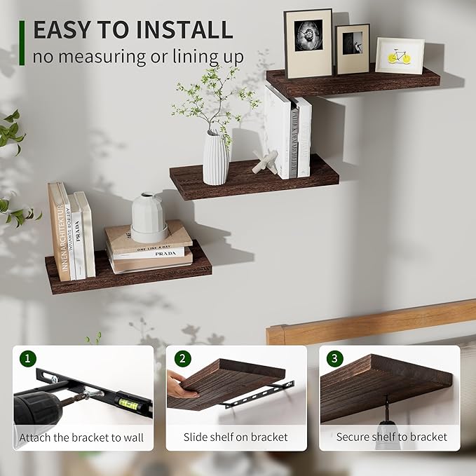 Marsmiles Wood Floating Shelves