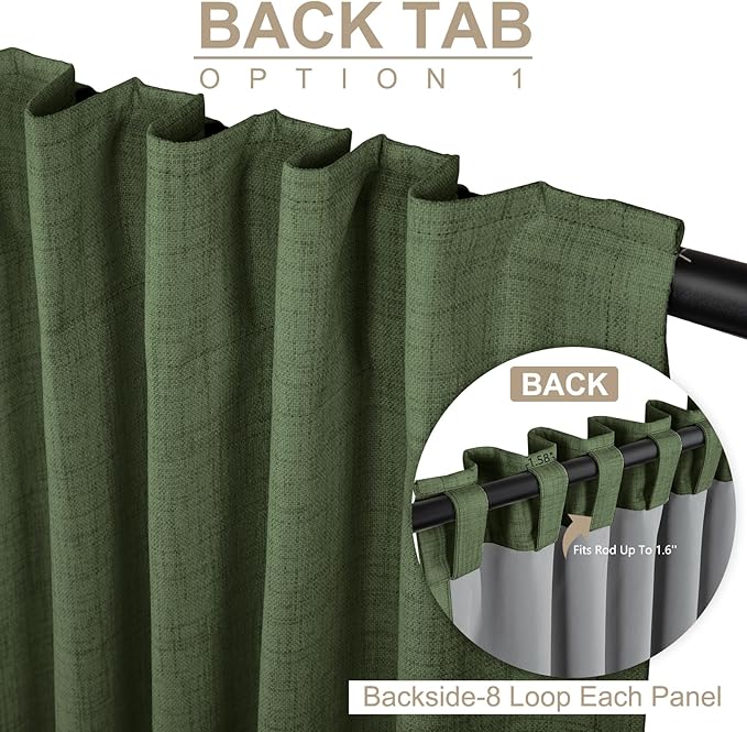 100% Blackout Shield Linen Blackout Curtains