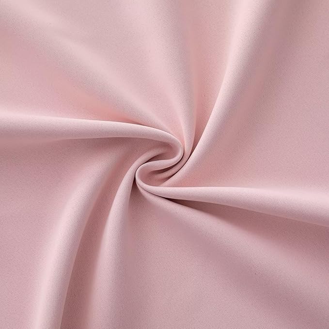 IGEMAEVE Blush Pink Curtains 108 Inch Length 2 Panels Set, Light Filtering