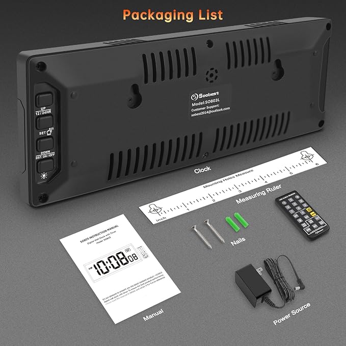 Soobest Digital Wall Clock