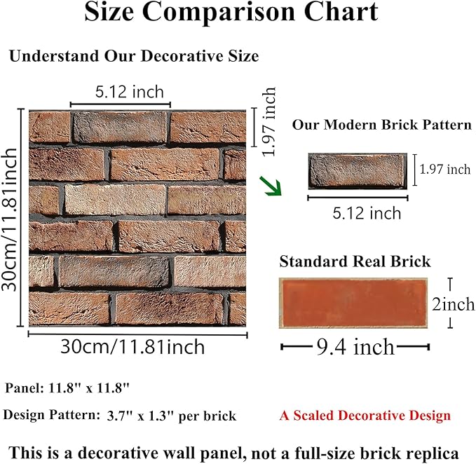 3D Wall Panels Peel and Stick, 10 Pack 3D Waterproof Self-Adhesive Wallpaper