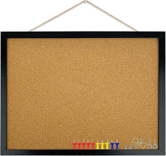 GDMINLO Black Cork Bulletin Board, 17.7 X 13.3 inches