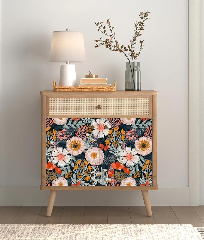 HAOKHOME Boho Peel and Stick Wallpaper Floral Wall Paper Removable
