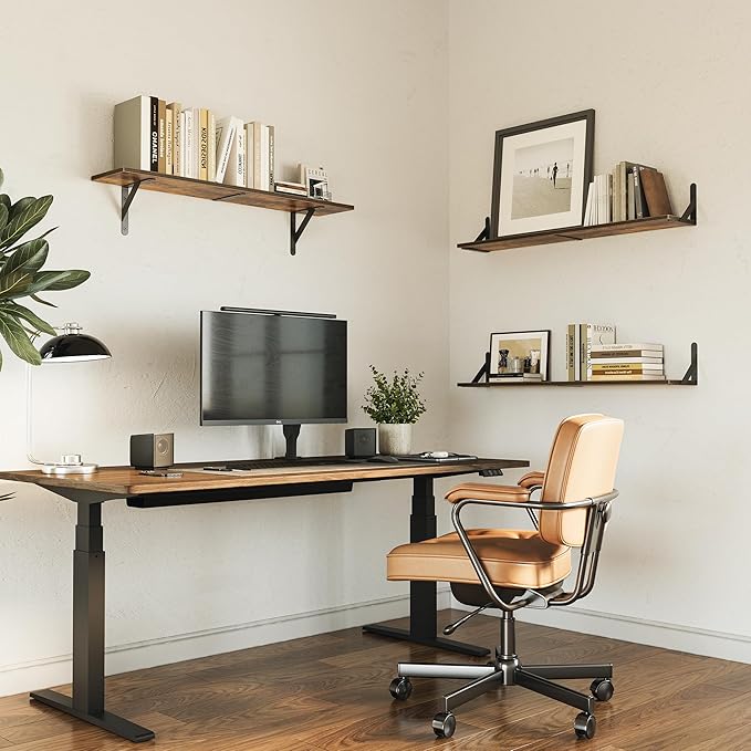 WOPITUES Floating Shelves for Wall 40″W x 8″D, Long Wall Mounted Shelves Set of
