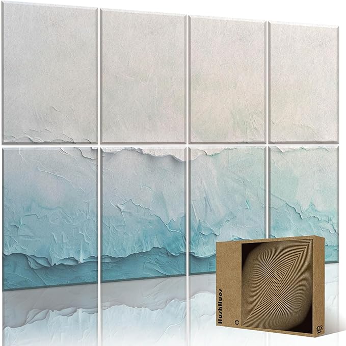 8-Pack Art Acoustic Panels 48x32 Inches Acoustic Wall Panels- Stylish Sound