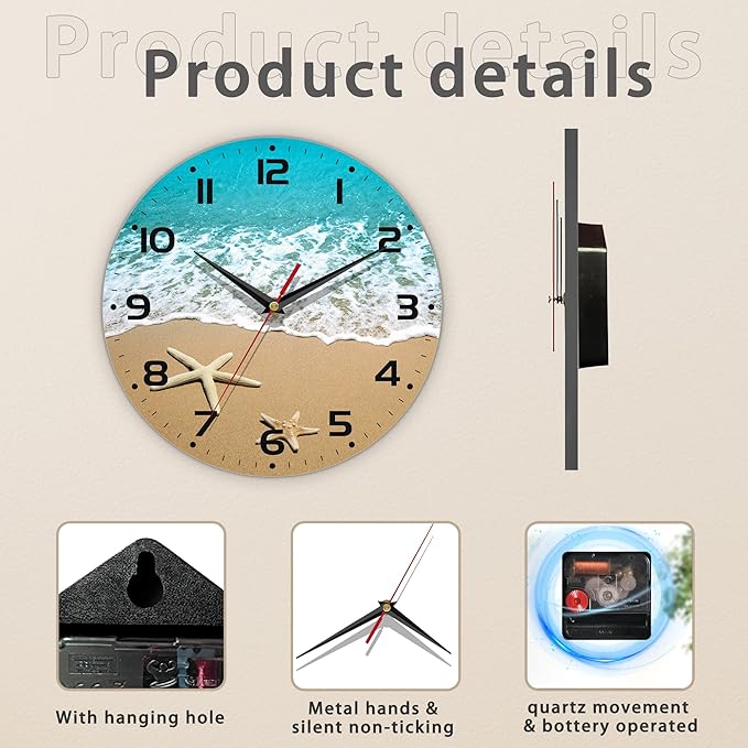 Starfish On A Beach Sand Wall Clock