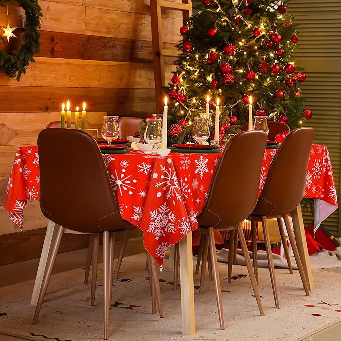 Kochorie 100 Ft x 54 Inch Snowflake Tablecloth Roll