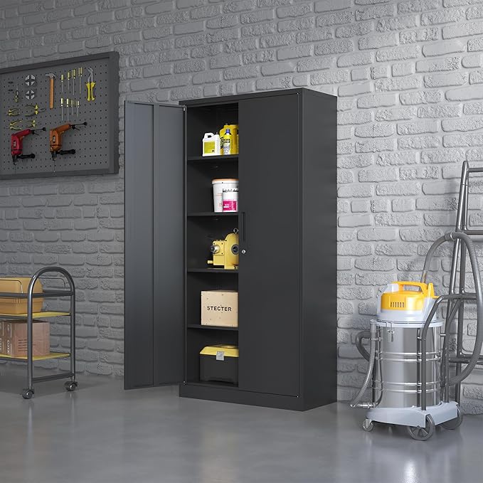 72'' Garage Storage Cabinet, Lockable Storage Cabinet