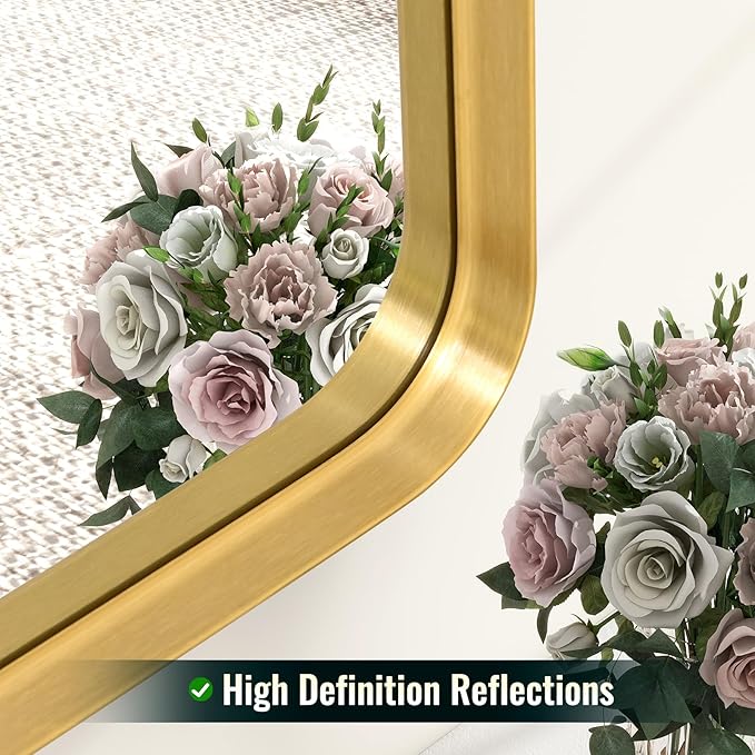 Easly 30 x 22 Inch Gold Bathroom Mirror