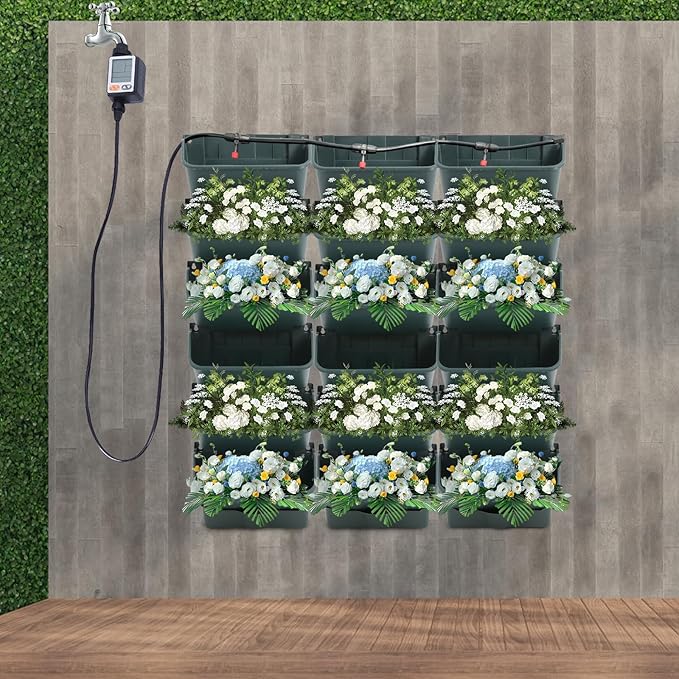 18 Pots Self-Watering Vertical Garden Planter Wall Mounted,