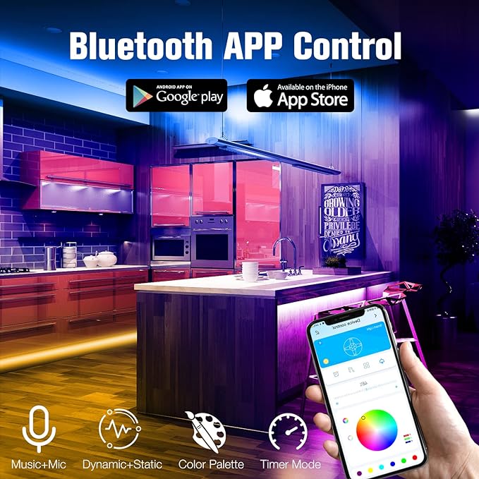 DAYBETTER LED Strip Lights 200 ft, Smart App Control Lighting Bedroom Rome Decor