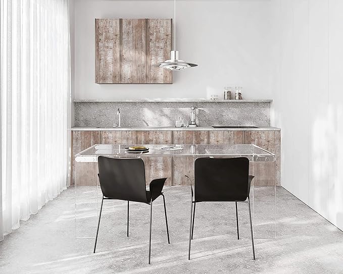 Dimoon Wallpaper 118" x17.7''Wood Wallpaper Brown Thicken Grey Dark Wood