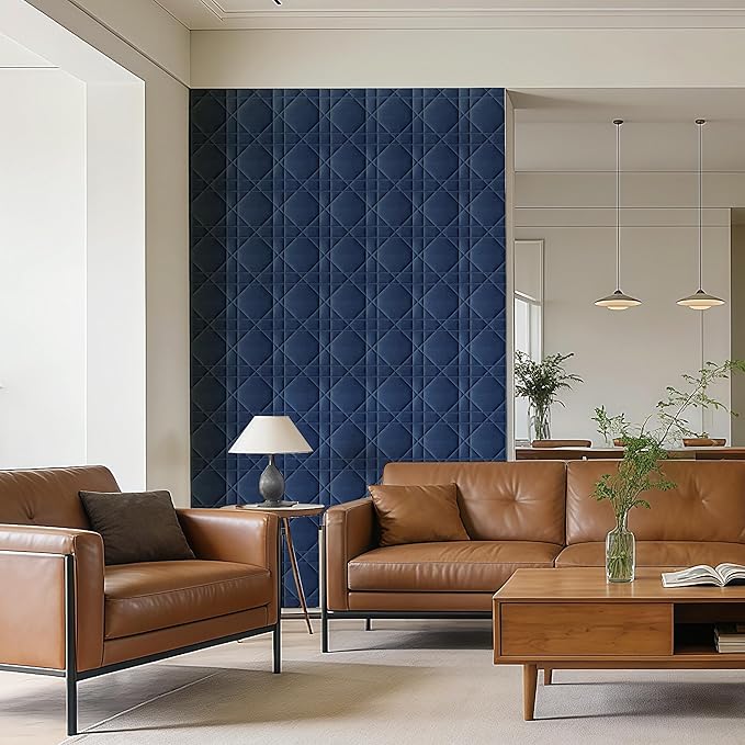 Velvet 3D wall Panels for Interior wall Decor Peel and Stick, Soundproof