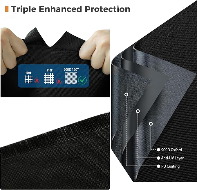 Griddle Cover for Blackstone 36" Griddle,Upgraded Rip-Proof&Waterproof 900D Flat Top Grill Cover,Windproof 1528 Grill Cover for Blackstone and More 4-Burner Griddle with Straps and Air Vent