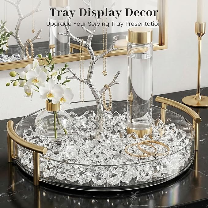 DomeStar Fake Ice, 150PCS Fake Diamonds, Plastic Diamonds Acrylic Rocks Vase Fillers for Centerpieces Wedding Party Table Scatter Food Display