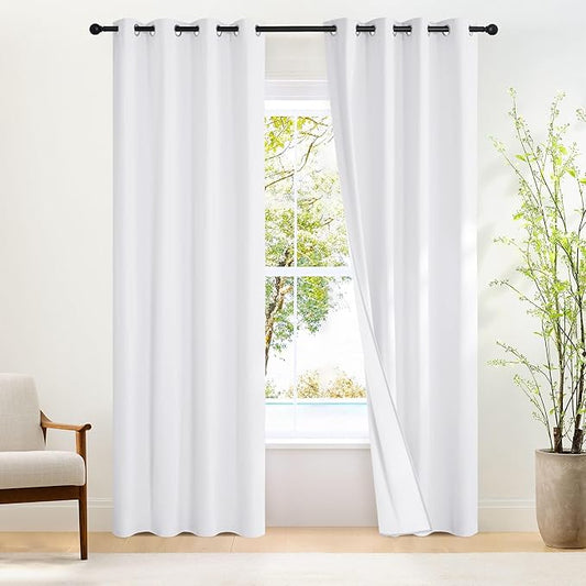 NICETOWN 100% Blackout Curtains 84 inches Long