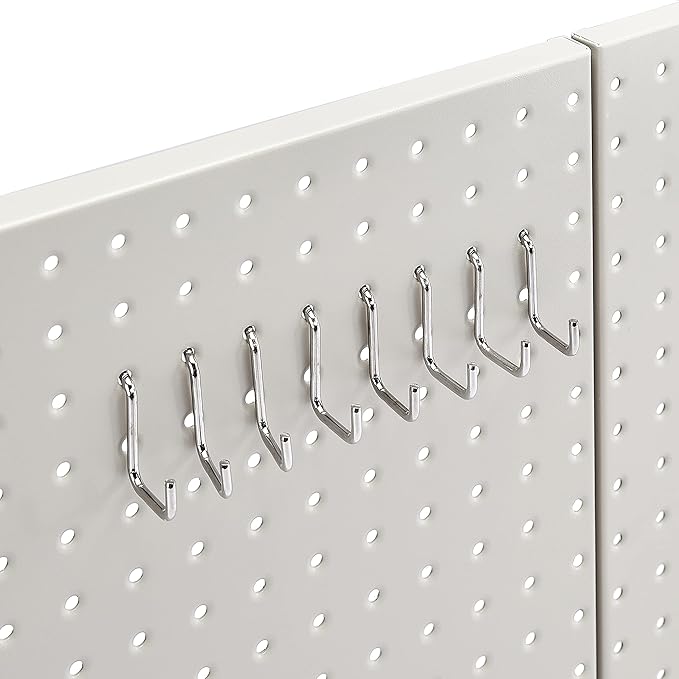 Amazon Basics Rectangular Metal Pegboard Wall Organizer, Tool Storage