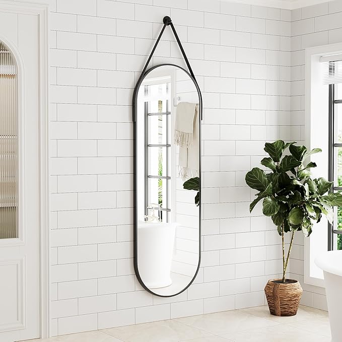 Full Length Mirror, Oval Wall Mounted Mirror