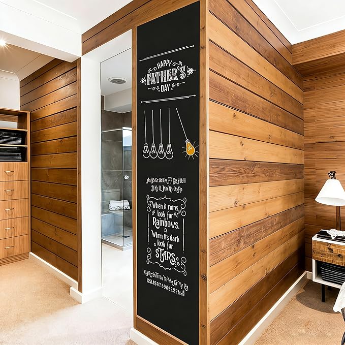 Chalkboard Wallpaper Peel and Stick, Self Adhesive Blackboard Wall Decals
