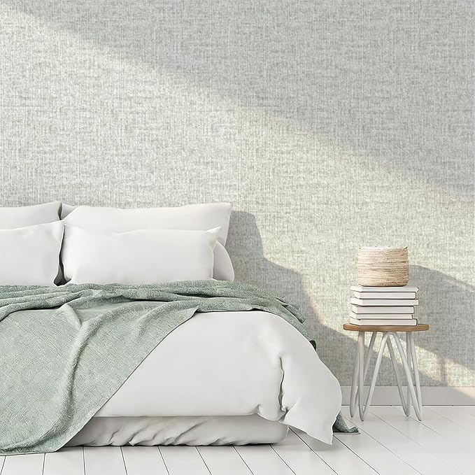 Grasscloth Peel and Stick Wallpaper, Waterproof Self Adhesive Removable Vinyl