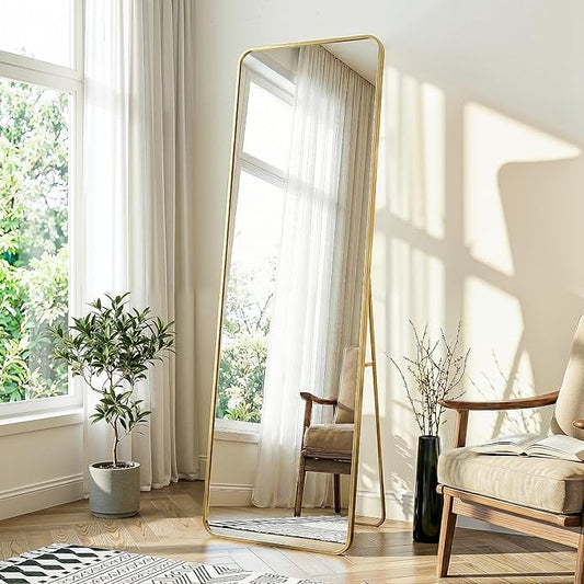 Delma Full Length Mirror, Wall Mounted, Freestanding or Leaning, Rounded