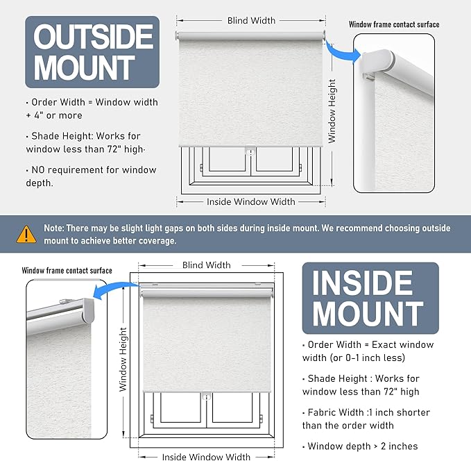 Customize Cordless Roller Shades Blackout Blinds
