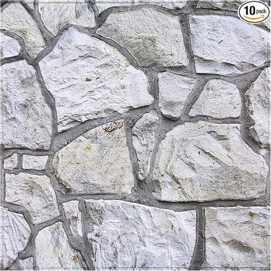 COMSTICKC 3D Faux Stone Wall Panel Peel and Stick Wall Covering, Not Real Stone