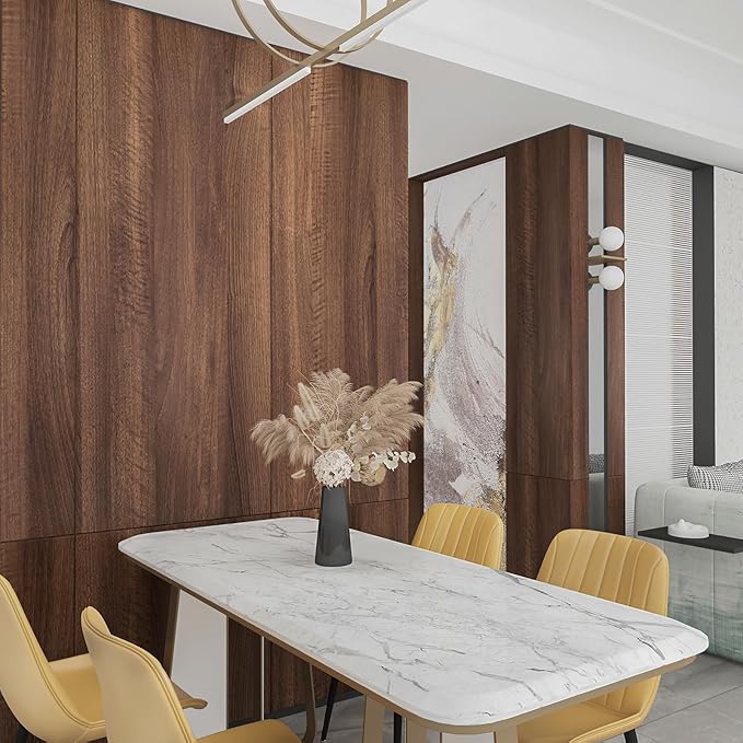 Large Walnut Wood Contact Paper Peel and Stick Wood Grain Wallpaper Removable