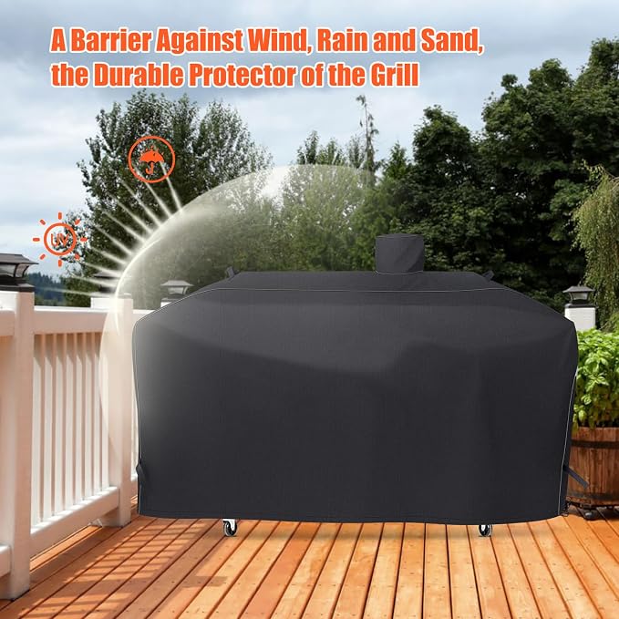 QuliMetal GC7000 Grill Cover for Smoke Hollow 4 in 1 Combo Grill PS9900, Pit Boss Memphis Ultimate Grill, PS9900-SY18 47180T, DG1100S, PB73952, 79 inch BBQ Grill Cover, All Weather Protection