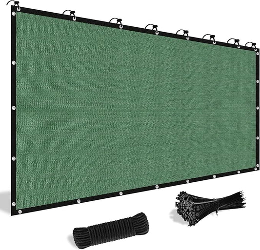 Shade&Beyond Customized Size 7' X 11' Shade Cloth with Grommets, 90% UV Protection UV Protection Mesh Tarp Sun Screens for Patio GN04, Green
