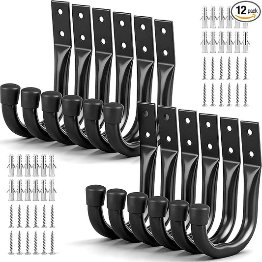 Heavy Duty Garage Storage Hooks, 12-piece Bike Hooks