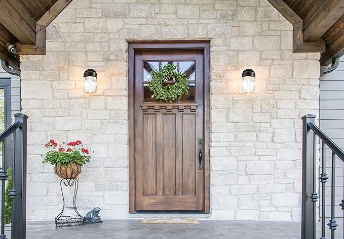 Design House 587246 Jelly Jar Indoor/Outdoor Integrated LED Wall Light