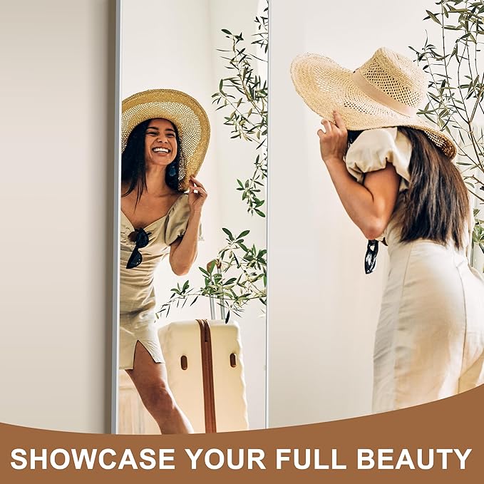 Delma Full Length Mirror, Wall Mounted, Freestanding or Leaning, Rounded