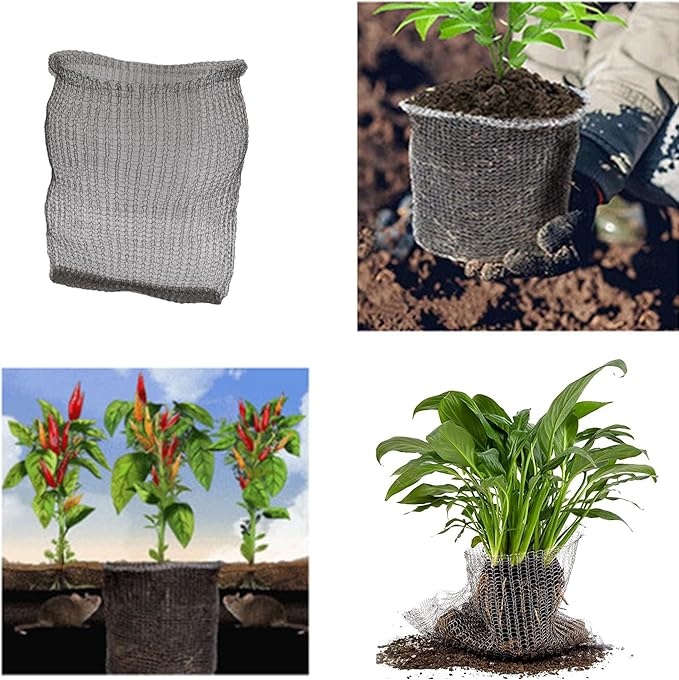 Root Gallon Gopher 304 Stainless Wire Speed Baskets,Garden Net Plant Root Protection Anti Gopher Baskets Plant Root Protector Gopher Baskets for Burrowing Animal