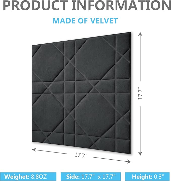 3D Wall Panels, Velvety Touch, Soundproof, Feathery Texture, Decorative Panels