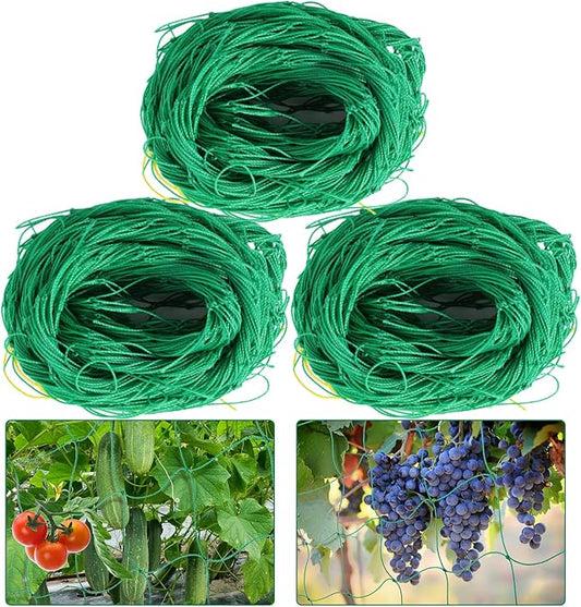 Kikhope Trellis Netting for Climbing Plants, 3 Pack 5.9x8.8 ft Heavy Duty Garden Trellis Netting for Cucumber, Vine, Tomato, Plants Trellis Net for Climbing Vine Plants Fruits & Vegetables
