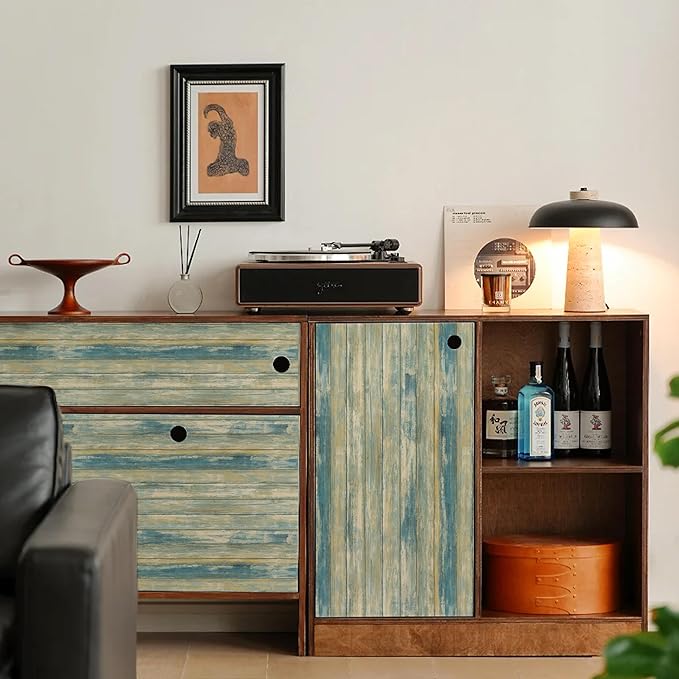 practicalWs Peel and Stick Wallpaper 17.7" x 236.2" Wood Wallpaper Wood Contact