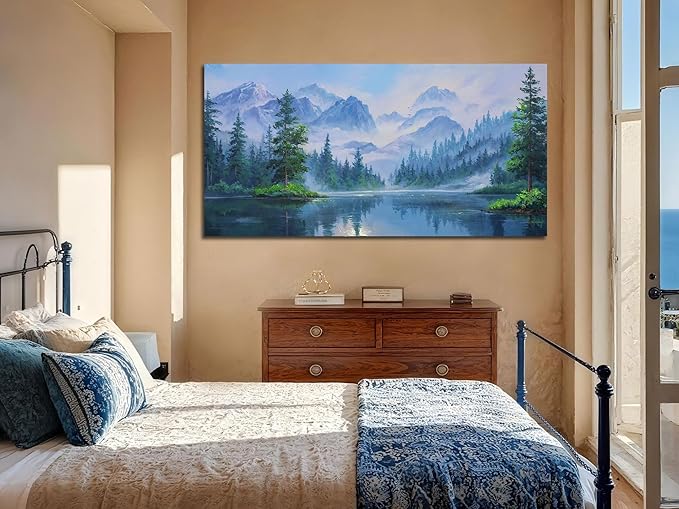 Ardemy Large Landscape Wall Art Nature Canvas Textured Forest Scenery Pictures