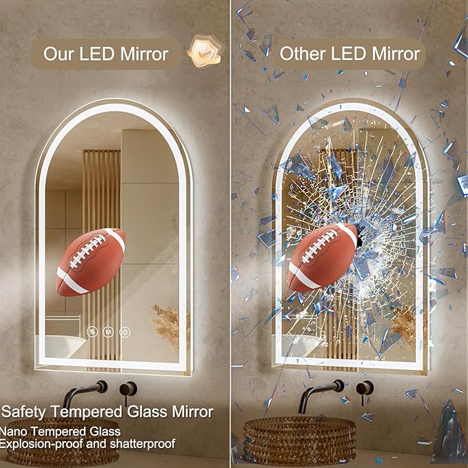 Arched LED Bathroom Mirrors