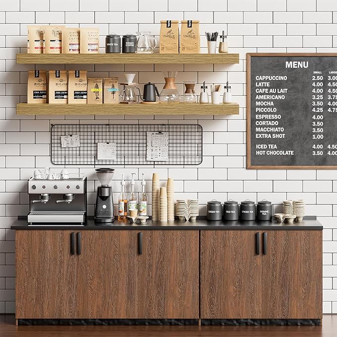 Heimlove Floating Shelves for Wall Set of 2, 9.3" Deep Wall Shelves, 39.4" W x