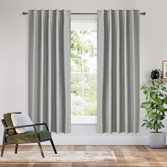 RYB HOME 100% Blackout Short Curtains