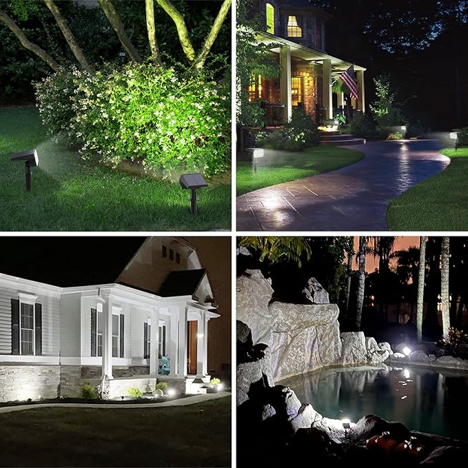 WELALO Solar Spot Lights Outdoor, Solar Landscape Spotlights, Solar Powered