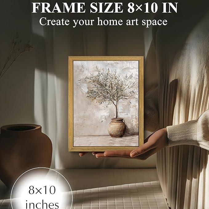 Vintage Olive Tree Canvas Wall Art, Farmhouse Aesthetic Oil Painting, Rustic